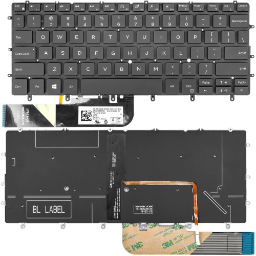 Cheap replacement new keyboard for dell XPS 13 9380 Series laptop with backlit Compatible D P/N 3CM18 03CM18 NSK-EN0BC