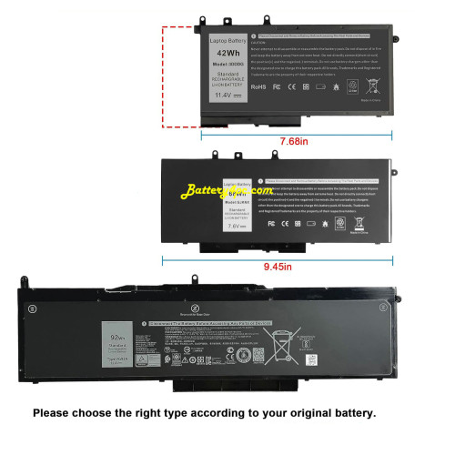 Replacement Battery for Dell Precision 3530