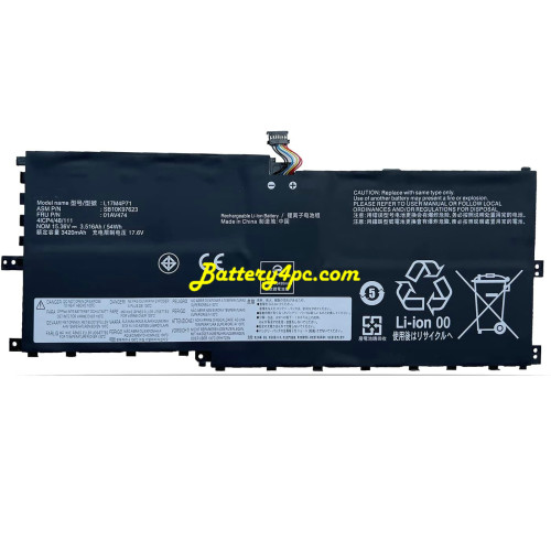 L17M4P73 54Wh 01AV474 Laptop Battery Compatible with Lenovo ThinkPad X1 Yoga 3rd Gen 2018 Model 20LD001KUS Series