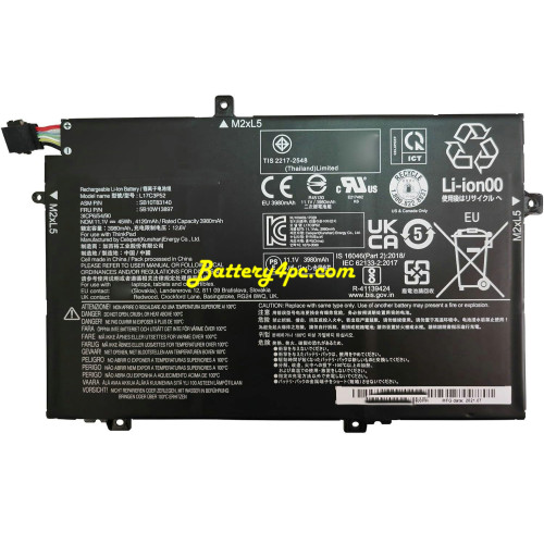 L17C3P52 45Wh 4120mAh Battery Replacement for Lenovo ThinkPad L480 L490 L580 L590 L14 L15 L14 Gen 2 L15 Gen 2 Series
