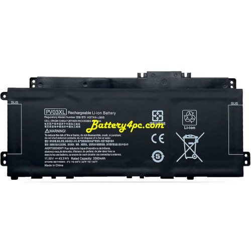 New Battery Compatible / Replacement Battery for HP PV03XL